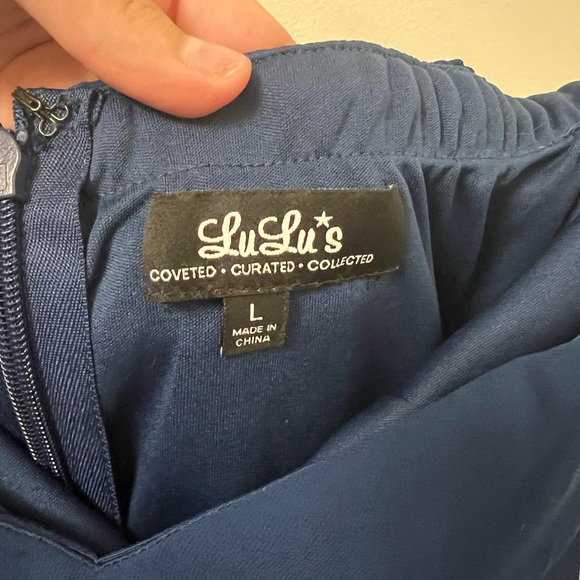 Blue Maxi Strapless Lulu’s Formal Dress - Picture 3 of 4